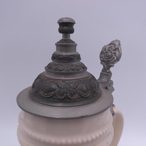 Beer Stein Bayern Mug Bayern Bavaria Crest Coat of Arms German Lidded Pewter image 4