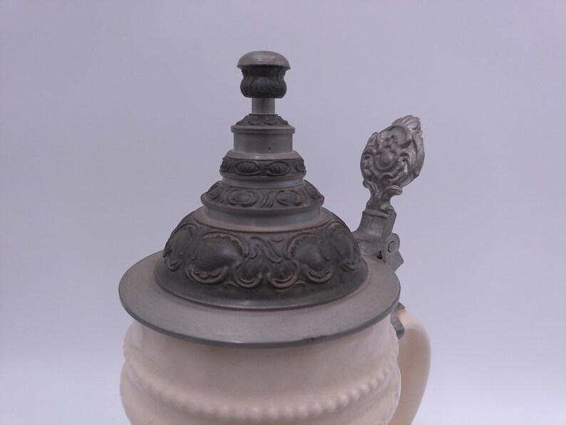 Beer Stein Bayern Mug Bayern Bavaria Crest Coat of Arms German Lidded Pewter image 4