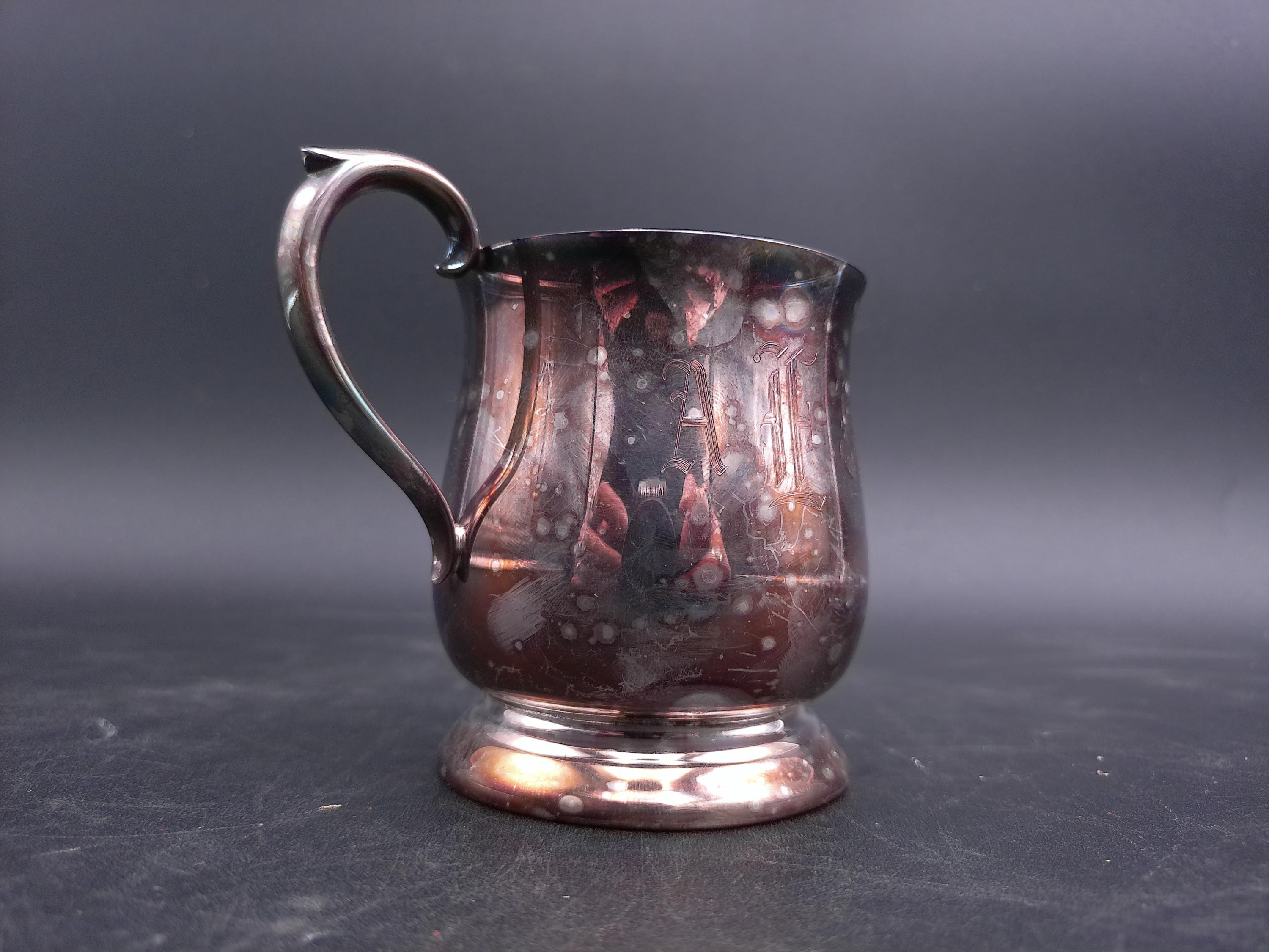 Reed & Barton Marked 867 Small Handmade Copper and Silver Jug Cup