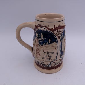 Beer Stein Made In Germany Vintage Small Crack Old Vintage image 3