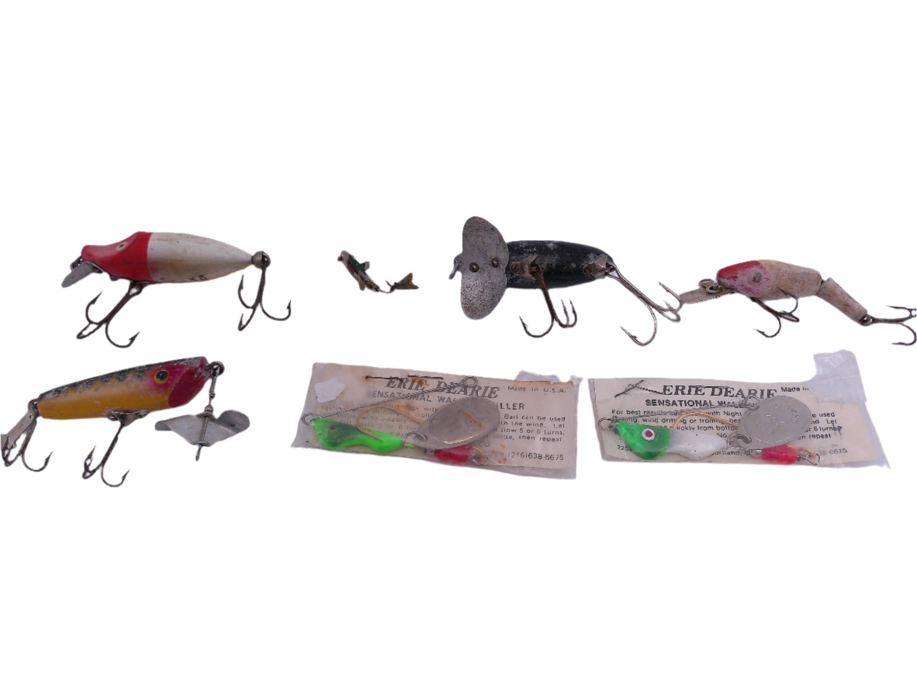 fish obite lure South Bend Fish-Obite, SSY Silver Speckled/"Shadow-O-Wave" Stripe Color Anglers can choose to replace these with single or treble hooks as required VINTAGE TACKLE/SOUTH BEND FISH-OBITE W/LURE