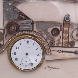 Vintage Girard's Watch Picture Original Art Piece 10.5" X 12" Signed by Artist image 4