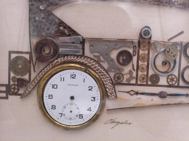 Vintage Girard's Watch Picture Original Art Piece 10.5" X 12" Signed by Artist image 4