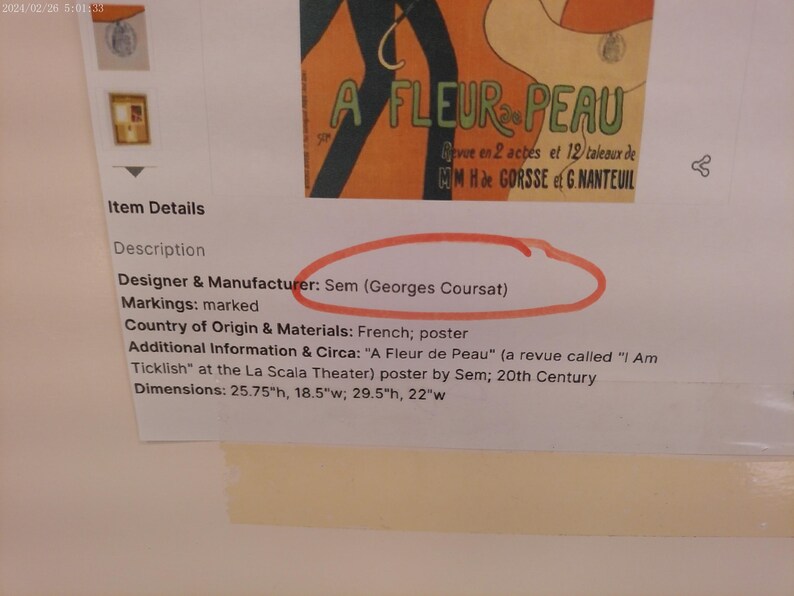 Kunstplakatdruck von François Coty einer Luxusparfum-Werbung Bild 6