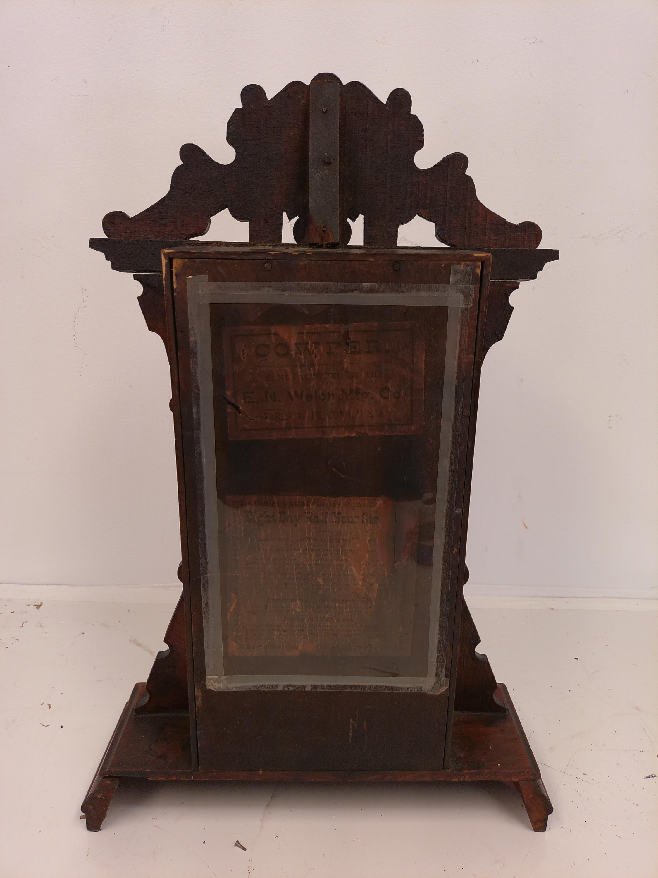 E N Welch 1900's Wood Mantle Clock Comes With Brass Key Works - Etsy