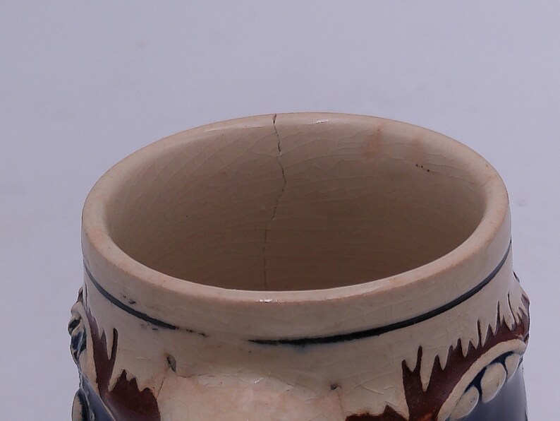Beer Stein Made In Germany Vintage Small Crack Old Vintage image 10