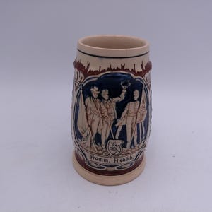 Beer Stein Made In Germany Vintage Small Crack Old Vintage image 5