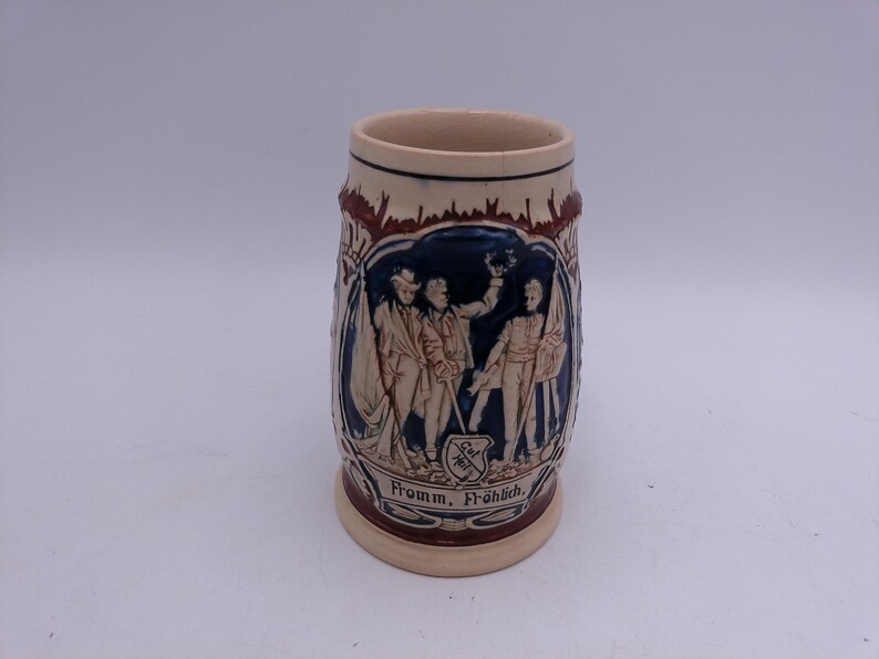 Beer Stein Made In Germany Vintage Small Crack Old Vintage image 5