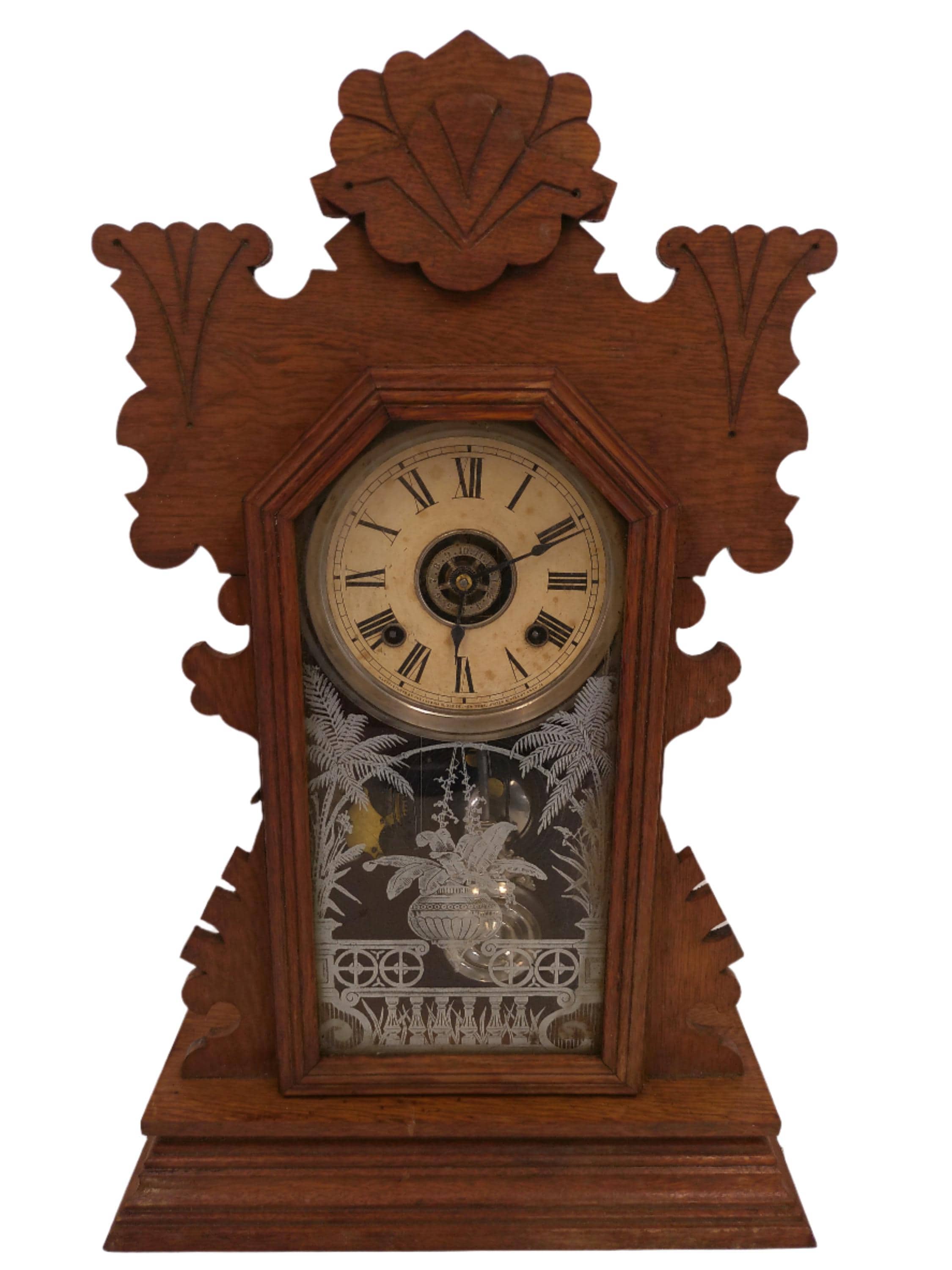 Ansonia Clock Co. Kitchen Mantel Clock With Alarm 8-day Time