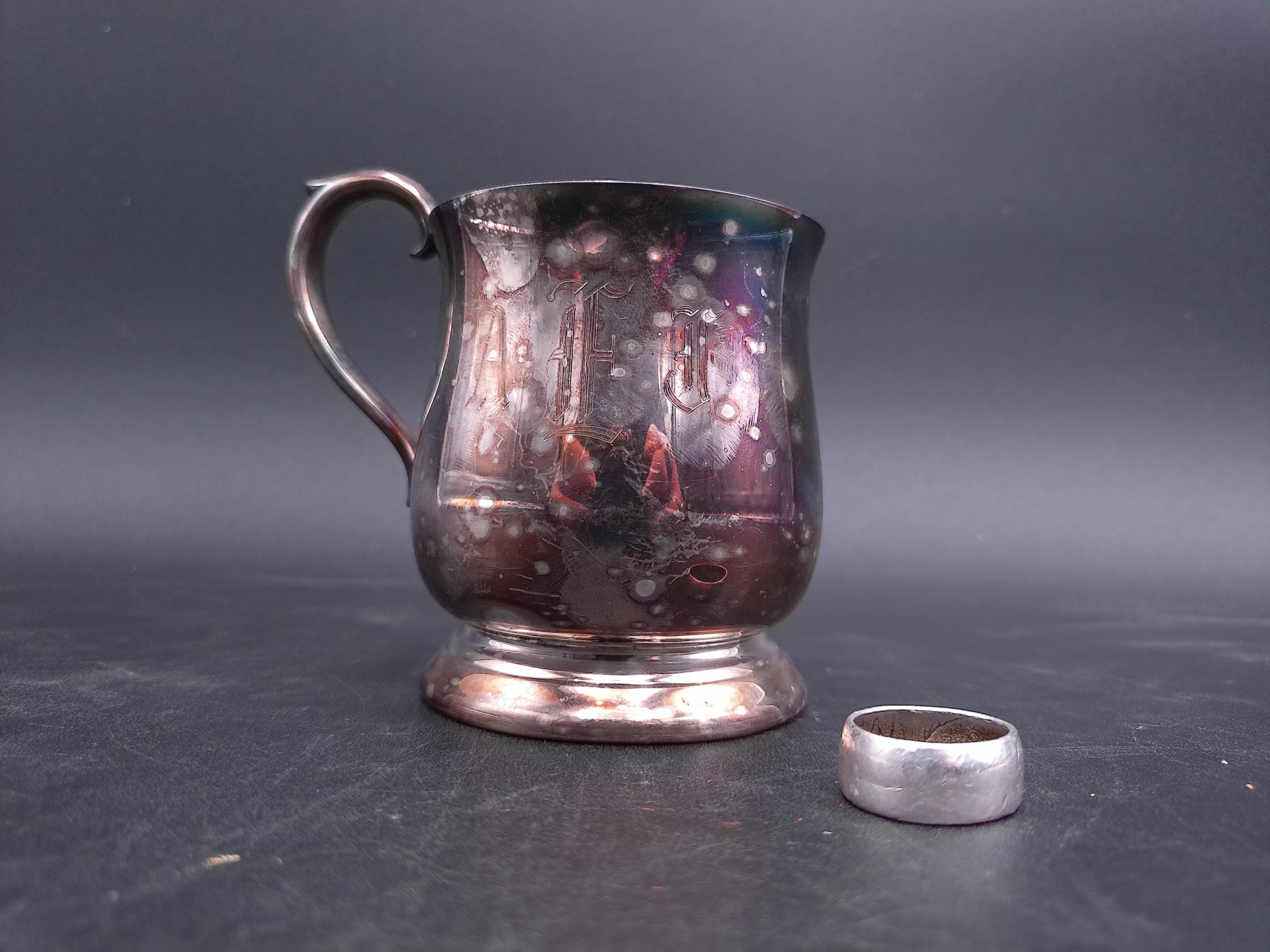 Reed & Barton Marked 867 Small Handmade Copper and Silver Jug Cup