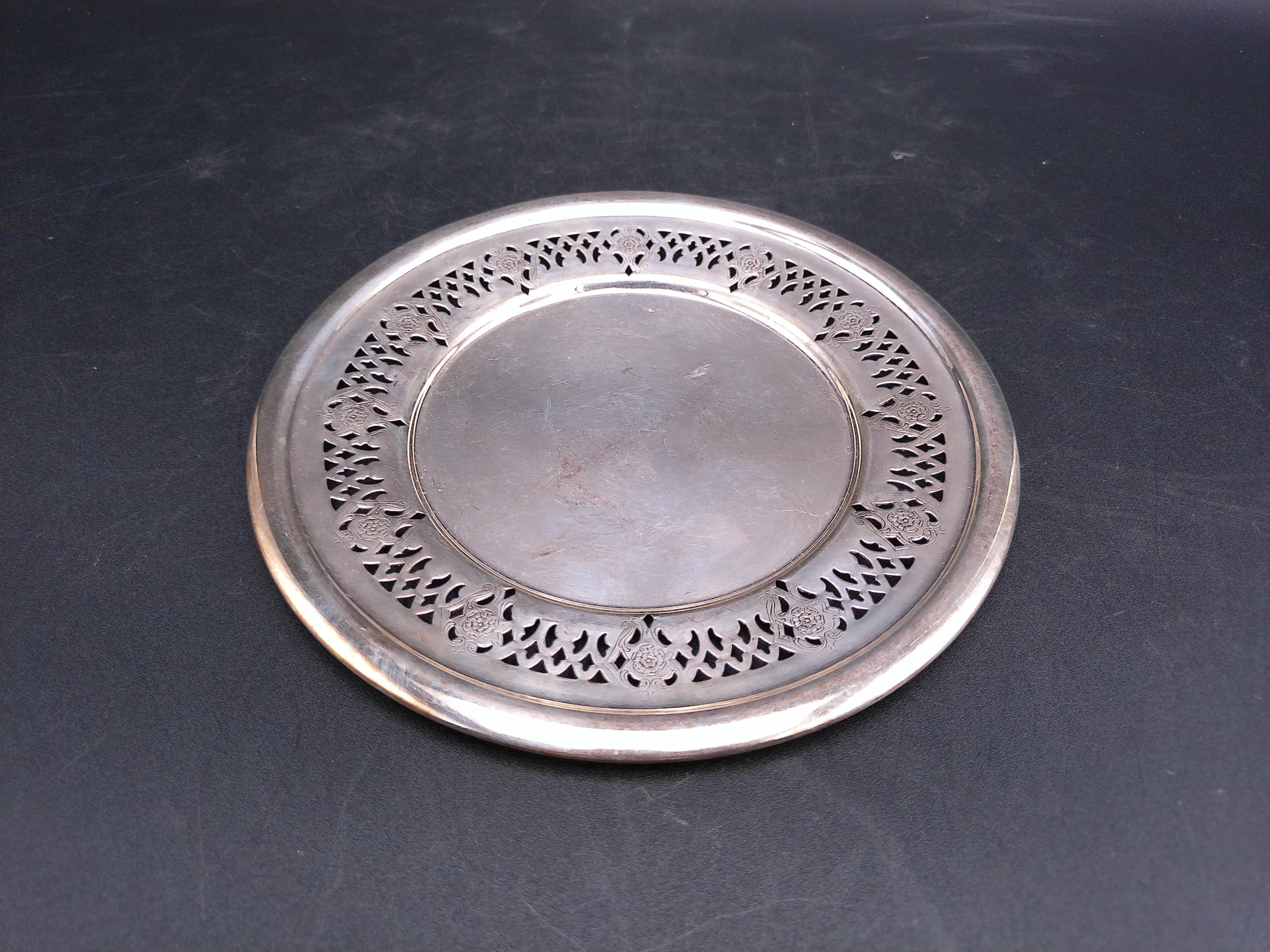 Silver Plated Vintage Serving Tray Plate Marked P EPNS H. Bros