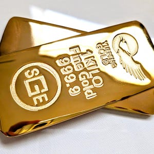 Gold Bullion Gift Replica Pure Copper with Gold Plating 265g Weight