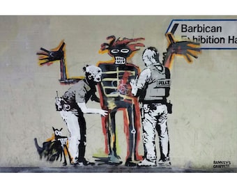 Banksy's Graffiti | Barbican Man 24x36" (Horizontal) Art Print | Officially Licensed, Authenticated, Numbered | Limited Edition