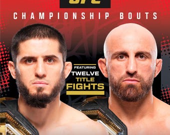 UFC Championship Bouts OFFICIAL | 2027 12 x 24 Inch (Hanging) Monthly Square Wall Calendar | Plastic-Free | BrownTrout | Sport MMA