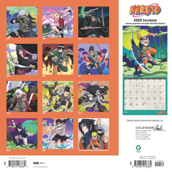 NARUTO コミックカレンダー2025 木製スタンド　JCS限定　ナルト NARUTO-ナルトコミックカレンダー2025 JCS限定木製スタンド