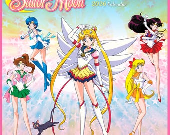 Sailor Moon OFFICIAL | 2026 12 x 24 Inch (Hanging) Monthly Square Wall Calendar | Cal Ink | Animated Film Anime
