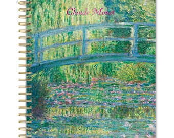 Claude Monet | 2027 6 x 7.75 Inch Weekly Desk Planner | Foil Stamped Cover | BrownTrout | Impressionist Artist Garden