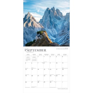 World's Greatest Mountains | 2027 12 x 24 Inch (Hanging) Monthly Square Wall Calendar | Foil Stamped Cover | Plastic-Free | BrownTrout Bild 4