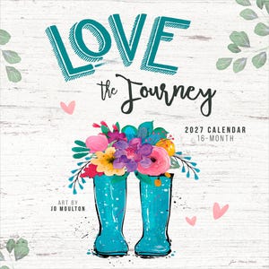 Love the Journey | 2027 12 x 24 Inch (Hanging) Square Wall Calendar | Featuring the Artwork of Jo Moulton | Plastic-Free | Hopper Studios bild 1