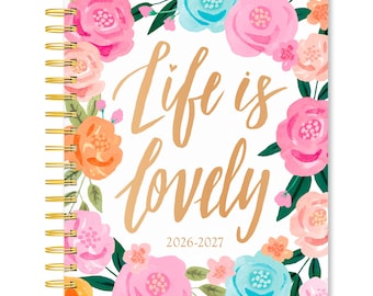 Bonnie Marcus OFFICIAL | 2027 6 x 7.75 Inch 18 Months Weekly Desk Planner | Foil Stamped Cover | July 2026 - December 2027 | Plato