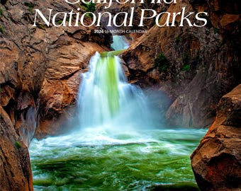 California National Parks | 2026 12 x 24 Inch (Hanging) Monthly Square Wall Calendar | Plastic-Free | BrownTrout | USA America Nature
