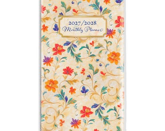 Tuscan Delight | 2027-2028 3.5 x 6.5 Inch Two Year Monthly Pocket Planner Calendar | Foil Stamped Cover | BrownTrout | Stationery Elegant