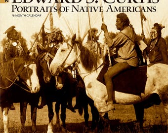Edward S. Curtis: Retratos de nativos americanos / Calendario de pared cuadrado de 30 x 60 cm (para colgar) 2026 / Sin plástico / Trucha marrón / Fotografía