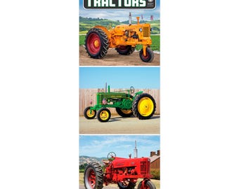 Tractors | 2027 5.7 x 16.5 Inch (Hanging) Monthly Slimline Wall Calendar | BrownTrout | Farm Rural Country