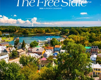 The Free State | Maryland Places | 2026 12 x 24 Inch (Hanging) Monthly Square Wall Calendar | Plastic-Free | BrownTrout | USA America Nature