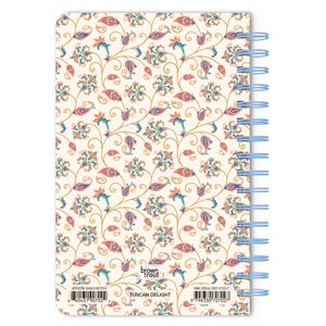 Tuscan Delight | 5.25 x 8.25 Inch Compact Wire Journal | Non-Dated | Foil Stamped Cover | BrownTrout | Planning Stationery Diary image 2