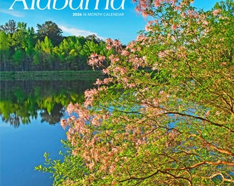 Alabama sauvage et pittoresque | 2026 Calendrier mural mensuel carré (suspendu 12 x 24 po.) | sans plastique | Truite brune | Etats-Unis Etats-Unis Nature