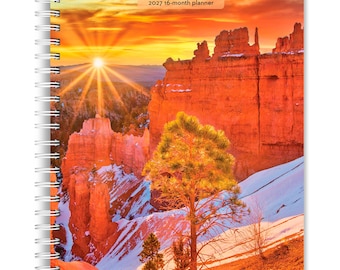 National Parks | 2027 6 x 7.75 Inch Spiral-Bound Wire-O Weekly Engagement Planner Calendar | New Full-Color Image Every Week | BrownTrout