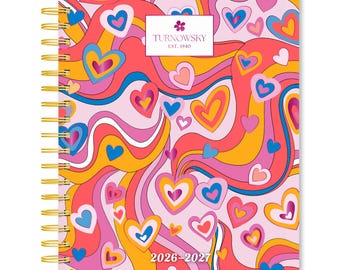 Agenda semanal de escritorio House of Turnowsky OFICIAL / 2027, 15 x 19,7 cm, 18 meses / Cubierta estampada en lámina / Julio de 2026 - Diciembre de 2027 / Plato