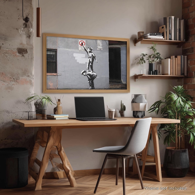 Banksy's Graffiti | Graffiti is a Crime 24x36" (Horizontal) Art Print | Officially Licensed, Authenticated, Numbered | Limited Edition image 3