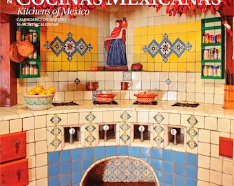 Cocinas Mexicanas | Kitchens of Mexico | 2027 12 x 24 Inch (Hanging) Monthly Square Wall Calendar | English/Spanish Bilingual | Plastic-Free