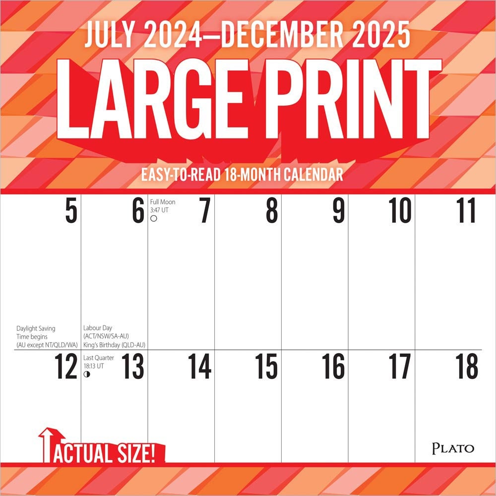 Large Print | 2025 12 X 24 Inch 18 Months Monthly Square Wall Calendar | July 2024 - December 2025 | Matte Paper | Plastic-free | Plato - Etsy large-print-2025-12-x-24-inch-18-months-monthly-square-wall-calendar-july-2024-december-2025-matte-paper-plastic-free-plato-etsy