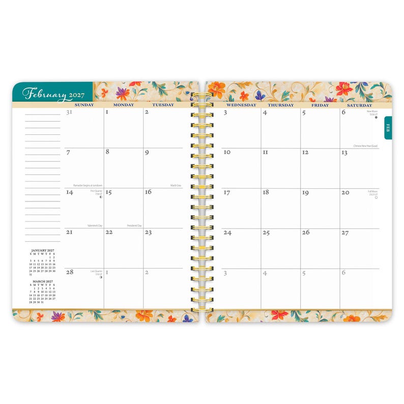 Tuscan Delight | 2027 6 x 7.75 Inch Weekly Desk Planner | Foil Stamped Cover | BrownTrout | Stationery Elegant Exclusive image 4