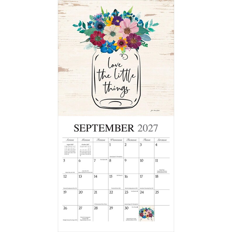 Love the Journey | 2027 12 x 24 Inch (Hanging) Square Wall Calendar | Featuring the Artwork of Jo Moulton | Plastic-Free | Hopper Studios bild 4