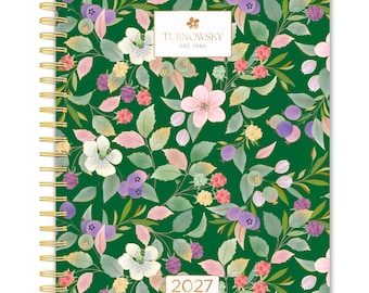 House of Turnowsky OFFICIAL | 2027 6 x 7.75 Inch Weekly Desk Planner | Foil Stamped Cover | BrownTrout | Stationery Elegant Exclusive