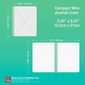 Tuscan Delight | 5.25 x 8.25 Inch Compact Wire Journal | Non-Dated | Foil Stamped Cover | BrownTrout | Planning Stationery Diary image 6