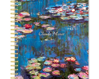 Claude Monet | 2026 6x7.75 Inch Weekly Desk Planner | Foil Stamped Cover | BrownTrout | Impressionist Artist Garden