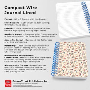 Tuscan Delight | 5.25 x 8.25 Inch Compact Wire Journal | Non-Dated | Foil Stamped Cover | BrownTrout | Planning Stationery Diary image 5