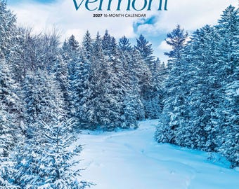 Vermont Wild & Scenic | 2027 12 x 24 Inch (Hanging) Monthly Square Wall Calendar | Plastic-Free | BrownTrout | USA United States Northeast