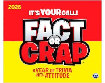 Fact or Crap | 2026 6 x 5 Inch Daily Desktop Box Calendar | New Page Every Day | Cal Ink | Trivia Quiz
