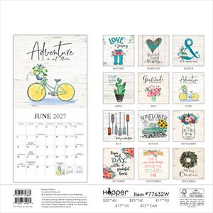 Love the Journey | 2027 12 x 24 Inch (Hanging) Square Wall Calendar | Featuring the Artwork of Jo Moulton | Plastic-Free | Hopper Studios bild 2