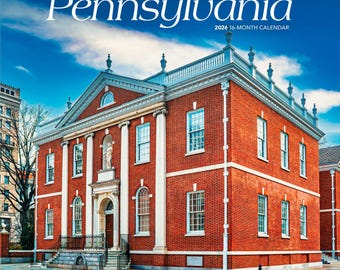 Commonwealth de Pennsylvanie | Lieux de Pennsylvanie | 2026 Calendrier mural mensuel carré (suspendu 12 x 24 po.) | sans plastique | Truite brune