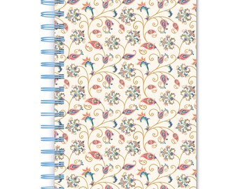 Tuscan Delight | 5.25 x 8.25 Inch Compact Wire Journal | Non-Dated | Foil Stamped Cover | BrownTrout | Planning Stationery Diary