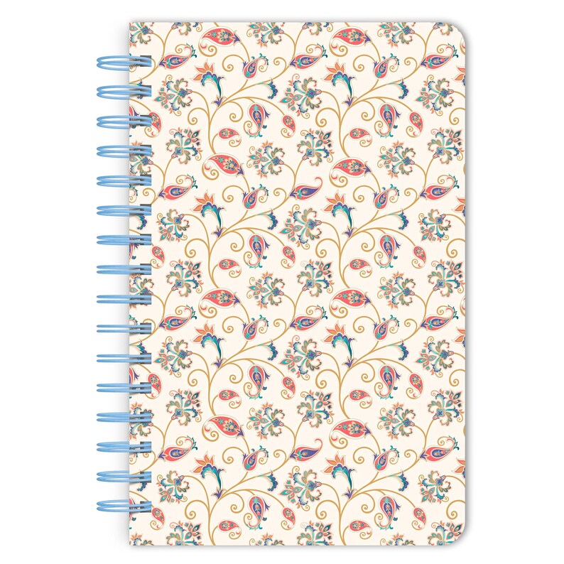 Tuscan Delight | 5.25 x 8.25 Inch Compact Wire Journal | Non-Dated | Foil Stamped Cover | BrownTrout | Planning Stationery Diary image 1