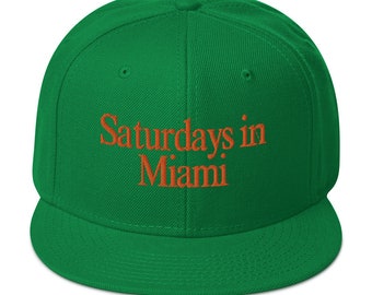 Saturdays in Miami Embroidered Cap