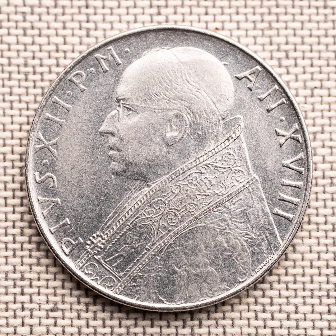 1956 Vatican 100 Lire Coin – Pope Pius XII Vatican City Coin – XF ...